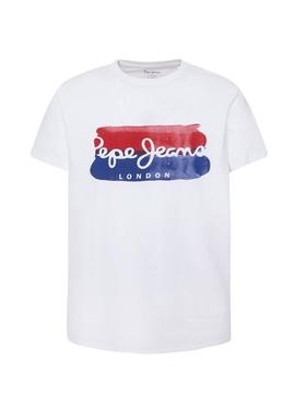 T-Shirt Pepe Jeans Milburn Branco Homem