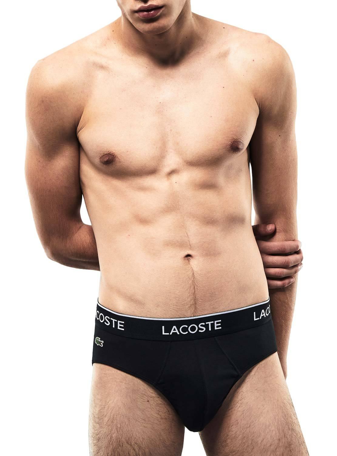 Pack Cuecas Lacoste Slip Basic Homem