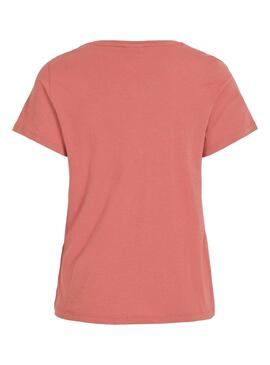 T-Shirt Vila Visus Coral Mulher