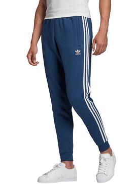 Calças Adidas 3 Stripes Azul Homem