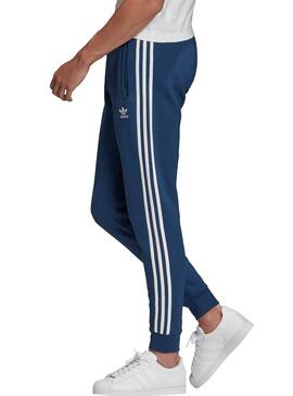 Calças Adidas 3 Stripes Azul Homem