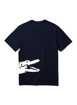T-Shirt Marine Lacoste Crocodile Marine Homem