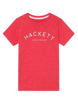 T-Shirt Hackett Logo Vermelho Para Menino