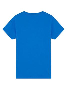 T-Shirt Hackett Sail Flag Azul Para Meninos