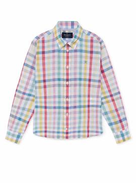 Camisa Hackett Cuadros Multicolor Para Meninos