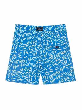 Swimsuit Hackett Peixe Azul Para Meninos