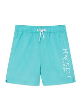 Swimsuit Hackett Logo Volley Turquoise Para Meninos