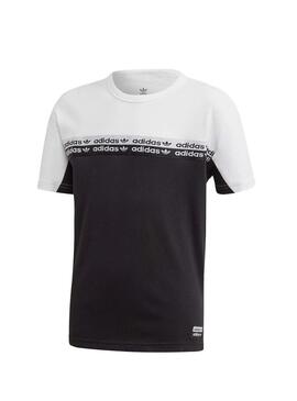 T-Shirt Adidas TEE Branco preto para Menimo e Menina