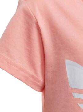 T-Shirt Adidas Trefoil Tee Rosa Para Menina