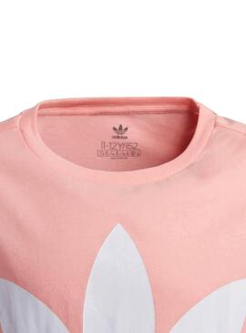 T-Shirt Adidas Trefoil Rosa Para Menina