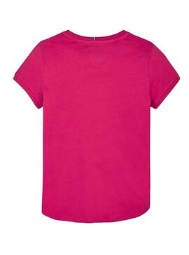 T-Shirt Tommy Hilfiger Foil Pink para Meninas