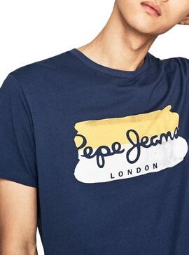 T-Shirt Pepe Jeans Milburn Marino Homem