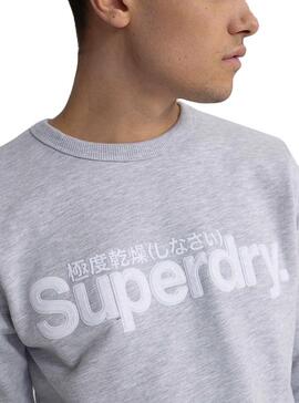 Sweat Superdry Core Logo Cinza Homem