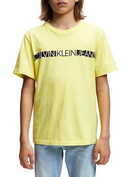 T-Shirt Calvin Klein Jeans Hero Amarelo Menino