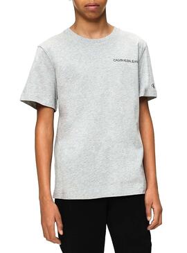 T-Shirt Calvin Klein Jeans Basic Cinza para menino
