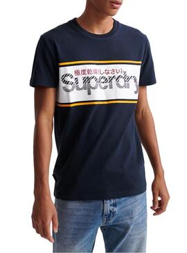 T-Shirt Superdry Core Logo Azul Homem