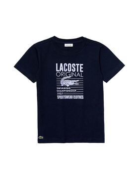 T-Shirt Lacoste Sports Azul para meninos