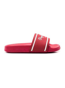 Sandálias Pepe Jeans Slider Logo Vermelho Menino