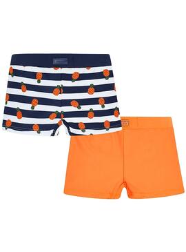Swimsuit  Mayoral Stripes Orange Menino