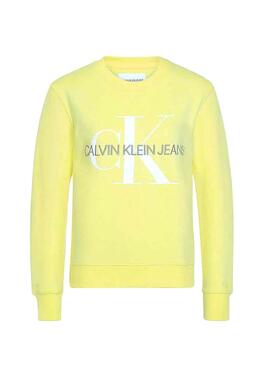 Sweat Calvin Klein Vegetable Dye Amarela Mulher 