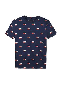 T-Shirt Tommy Hilfiger Shields Azul para Menino