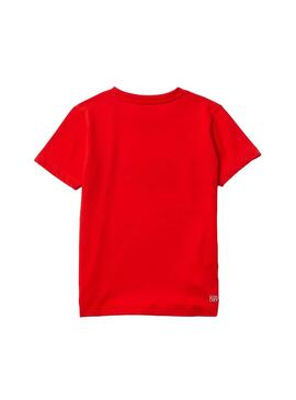 T-Shirt Lacoste Croco Vermelho para Menino