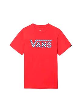 T-Shirt Vans Fill Vermelho para Menino