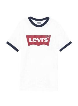 T-Shirt Levis Ringer Branco para Menino