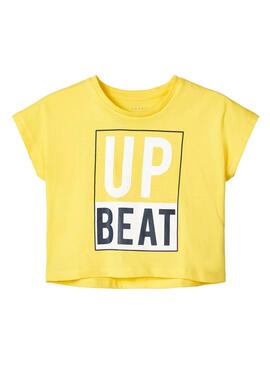 T-Shirt Name It Vilma Amarelo para Menina