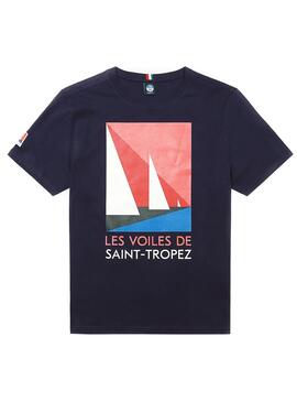 T-Shirt North Sails Saint Tropez Azul Marinho Homem