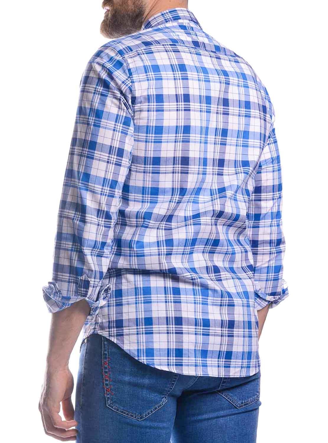 Camisa El Pulpo Tartan pop Azul para  Homem