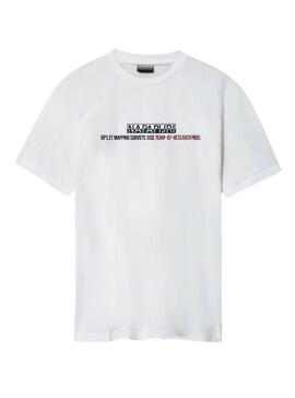 T-Shirt Napapijri Sastia Branco para  Homem