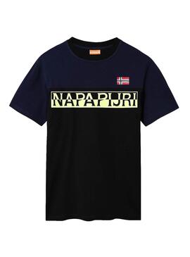 T-Shirt Napapijri Saras Preto para  Homem