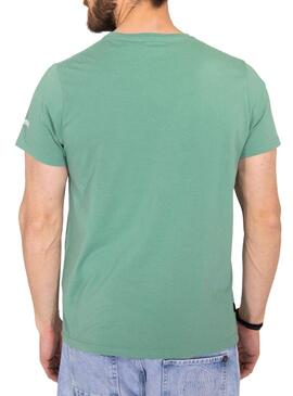 T-Shirt Norton Weiss Verde para Homem