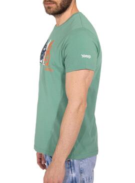 T-Shirt Norton Weiss Verde para Homem