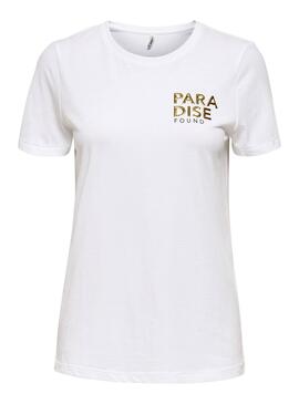 T-Shirt Only Kia Branco para Mulher