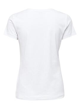 T-Shirt Only Lena Wild Branco para Mulher
