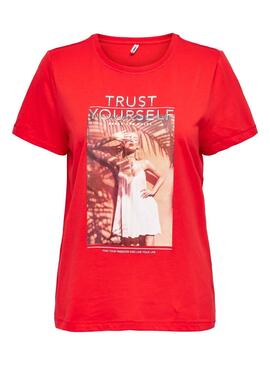 T-Shirt Only Kia Vermelho para Mulher