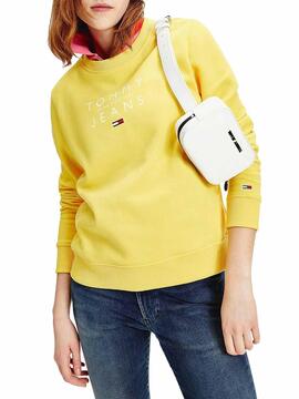 Sweat Tommy Jeans Frutas Amarelo para Mulher