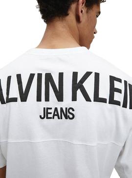 Sweat Calvin Klein Jeans Bck Logo Branco Homem