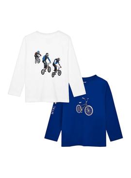 Conjunto 2 T-Shirts Mayoral Smooth Blue para  Child