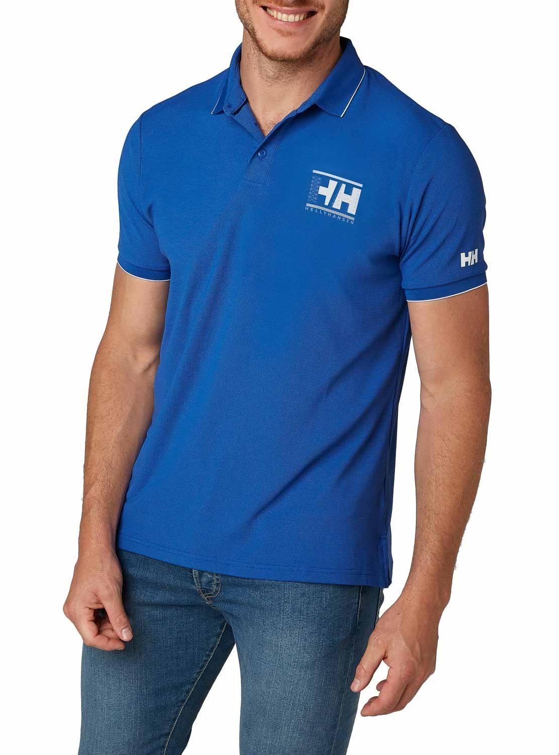 Pólo Helly Hansen que compete homens azuis