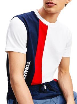 T-Shirt Tommy Jeans Colorblock Vertical Homem