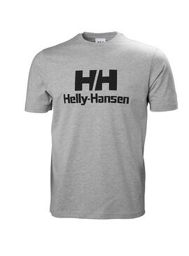 T-Shirt Helly Hansen Logo Cinza