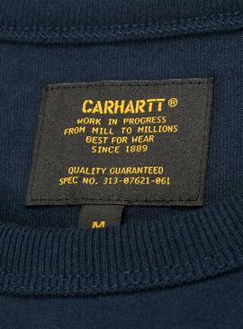 T- Shirt Carhartt White Flag Azul Marinho 