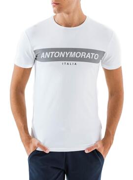 T-Shirt Antony Morato Banda Logo Branco