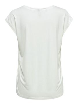 T-Shirt Only Wilma Branco Mulher