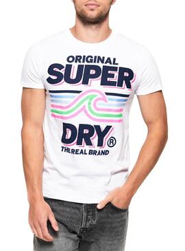 T-Shirt Superdry Malibu Branco Homem