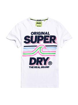 T-Shirt Superdry Malibu Branco Homem