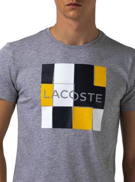 T-Shirt Lacoste Sport Cube Cinza Homem